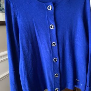 Calvin Klein royal blue cardigan sweater, size M/M
